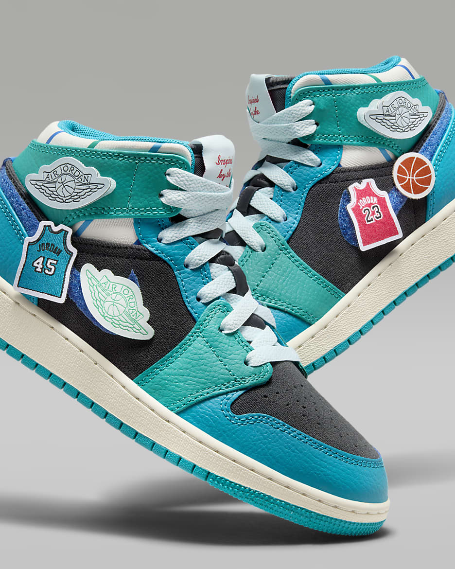 Air Jordan 1 Mid Sneaker School Older Kids Shoes. Nike CA